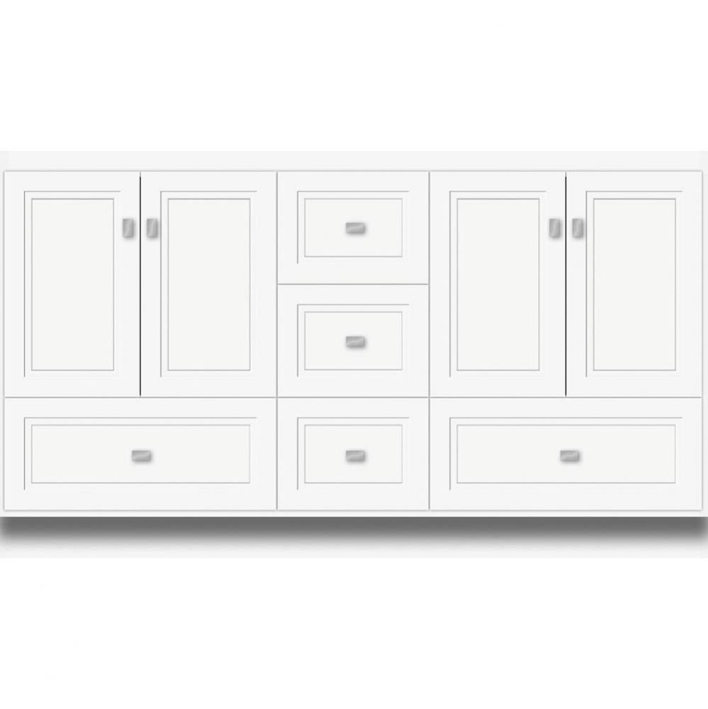 60 X 18 X 34.5 Montlake Vanity Ogee Miter Sat White Db