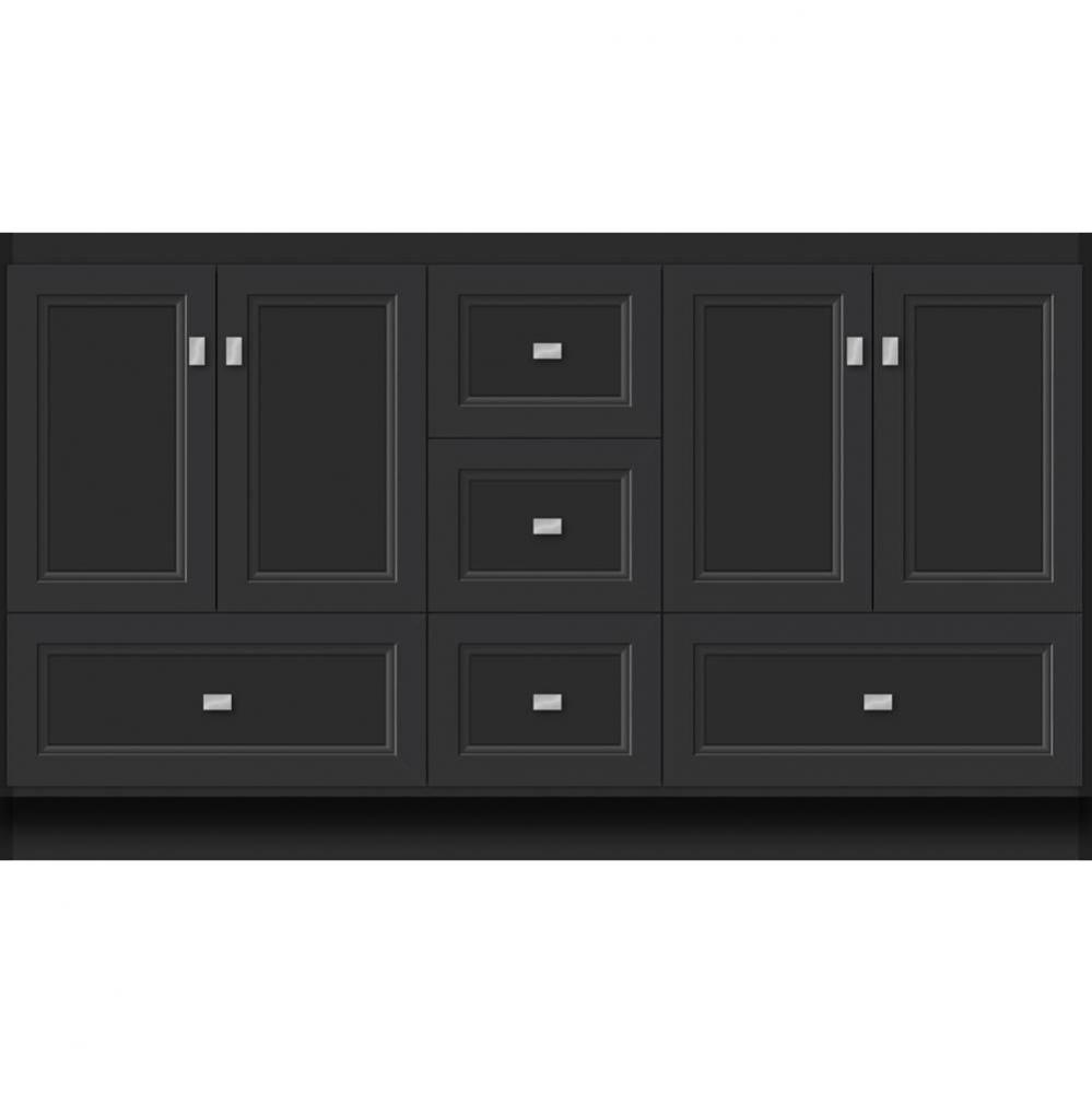 60 X 18 X 34.5 Montlake Vanity Ogee Miter Sat Black Db