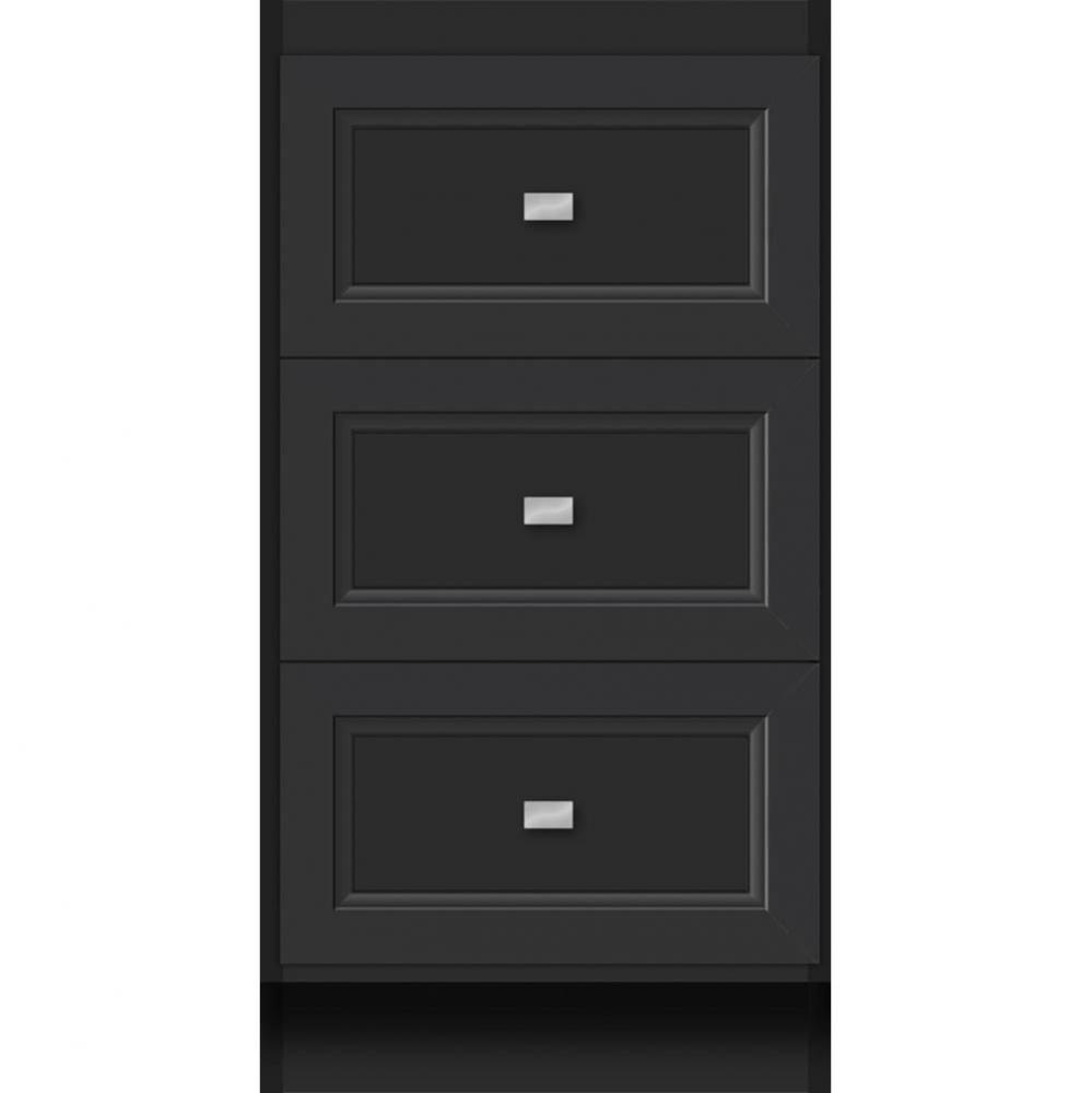 18 X 21 X 34.5 Montlake Drawer Bank Ogee Miter Sat Black