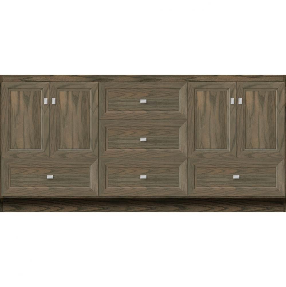 72 X 18 X 34.5 Montlake Vanity Ogee Miter Dusky Oak Db
