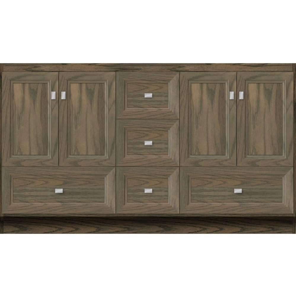 60 X 21 X 34.5 Montlake Vanity Ogee Miter Dusky Oak Db