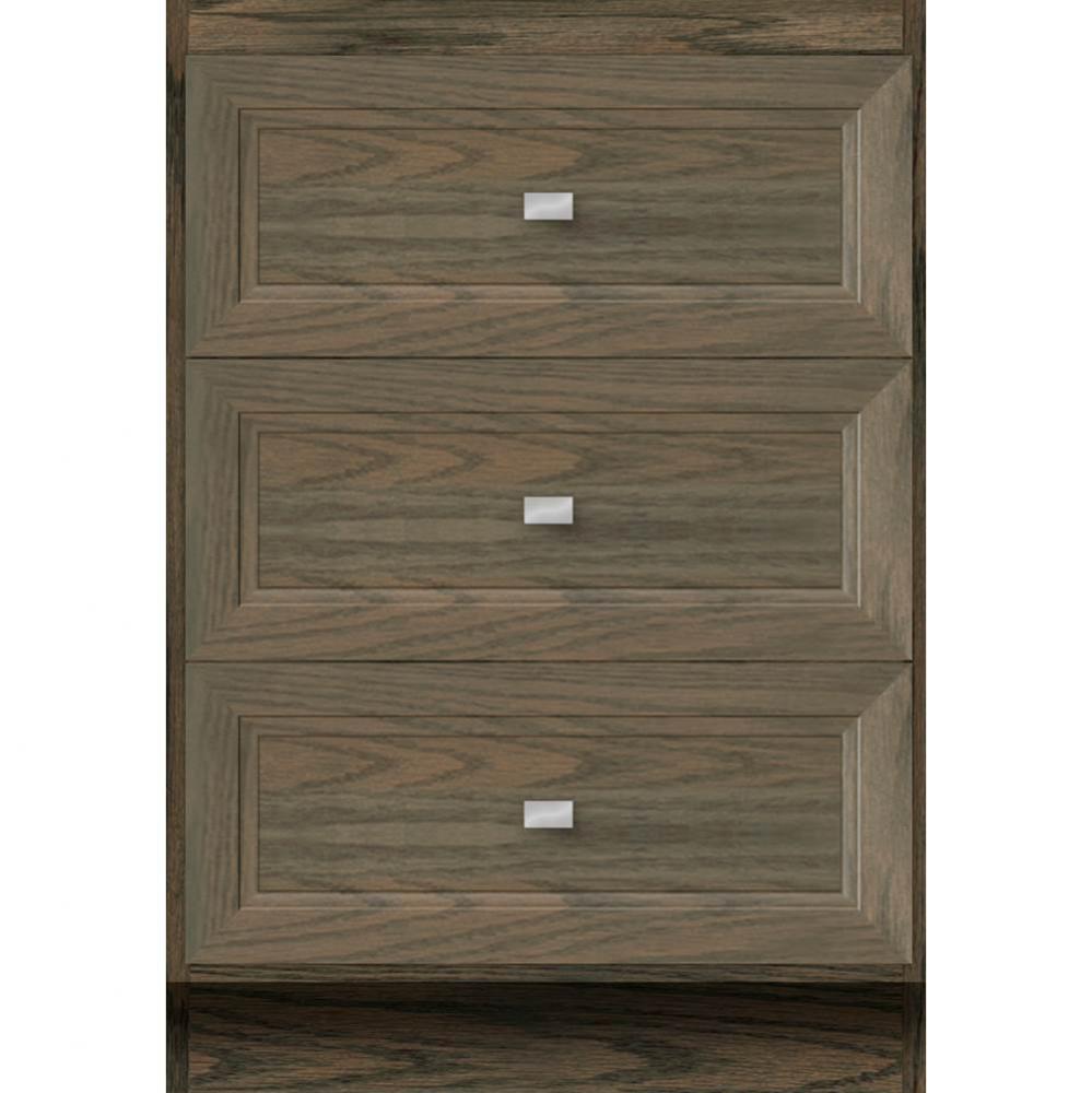 24 X 21 X 34.5 Montlake Drawer Bank Ogee Miter Dusky Oak