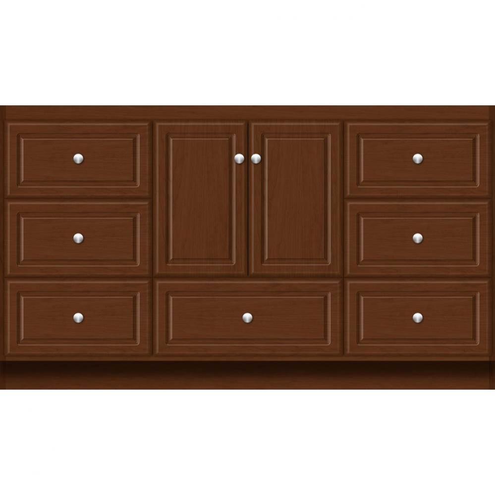 60 X 18 X 34.5 Montlake Vanity Ultra Pecan Cherry Sb