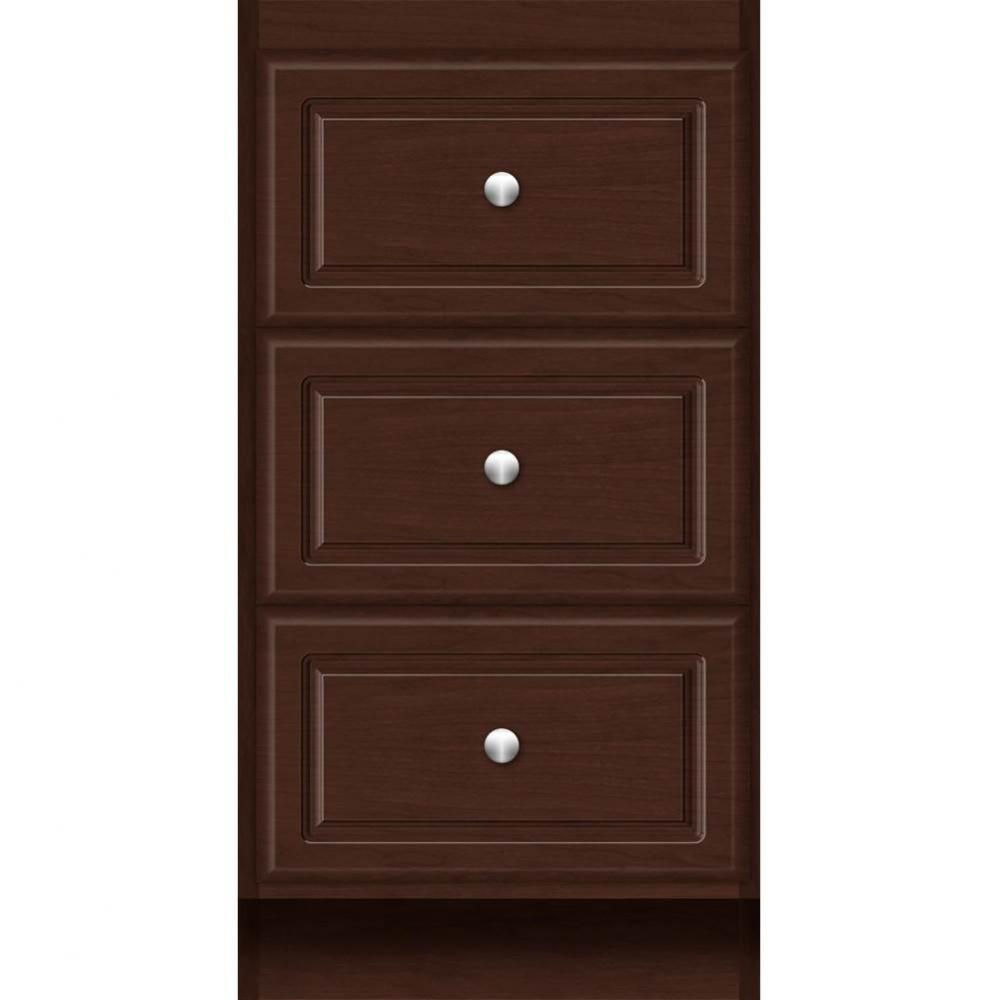 18 X 18 X 34.5 Montlake Drawer Bank Ultra Choc Cherry