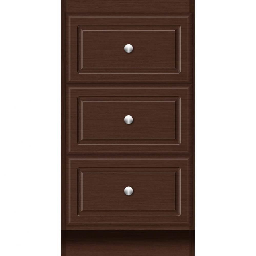 18 X 18 X 34.5 Montlake Drawer Bank Ultra Choc Oak