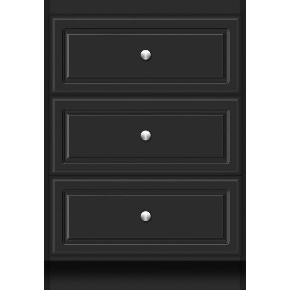 24 X 18 X 34.5 Montlake Drawer Bank Ultra Sat Black