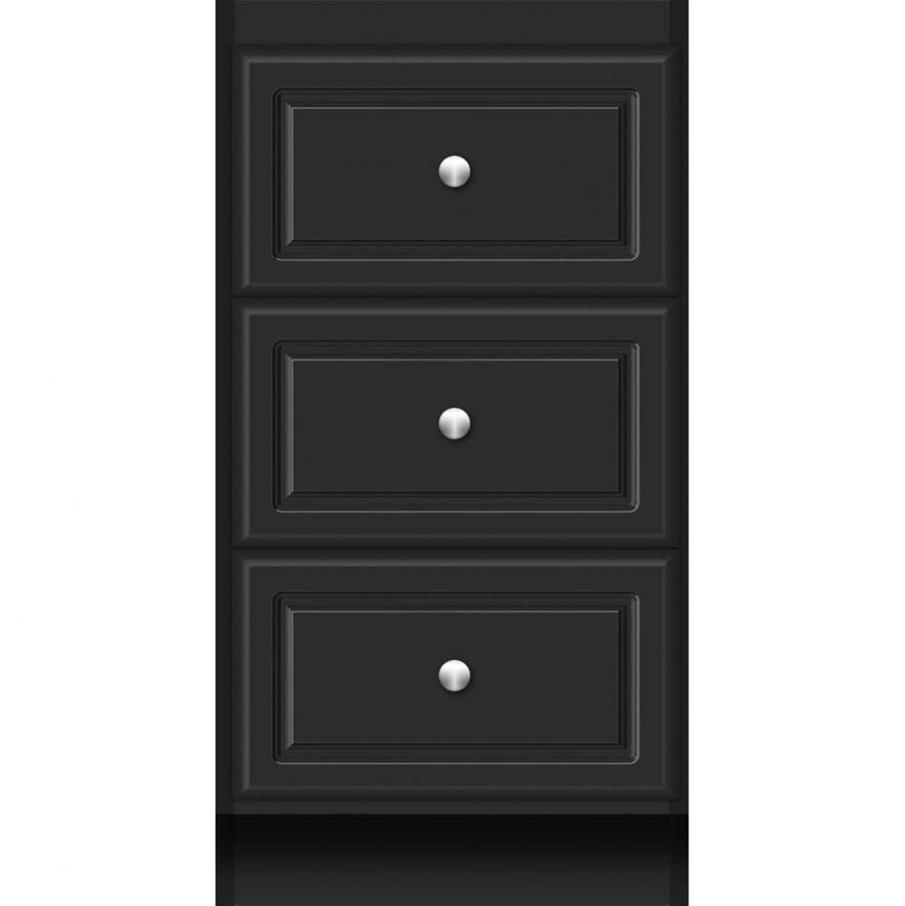 18 X 18 X 34.5 Montlake Drawer Bank Ultra Sat Black