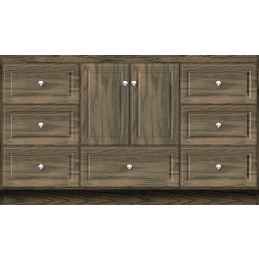 60 X 18 X 34.5 Montlake Vanity Ultra Dusky Oak Sb