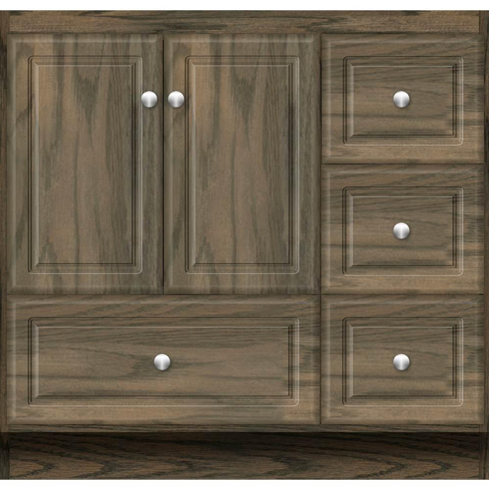 36 X 18 X 34.5 Montlake Vanity Ultra Dusky Oak Rh