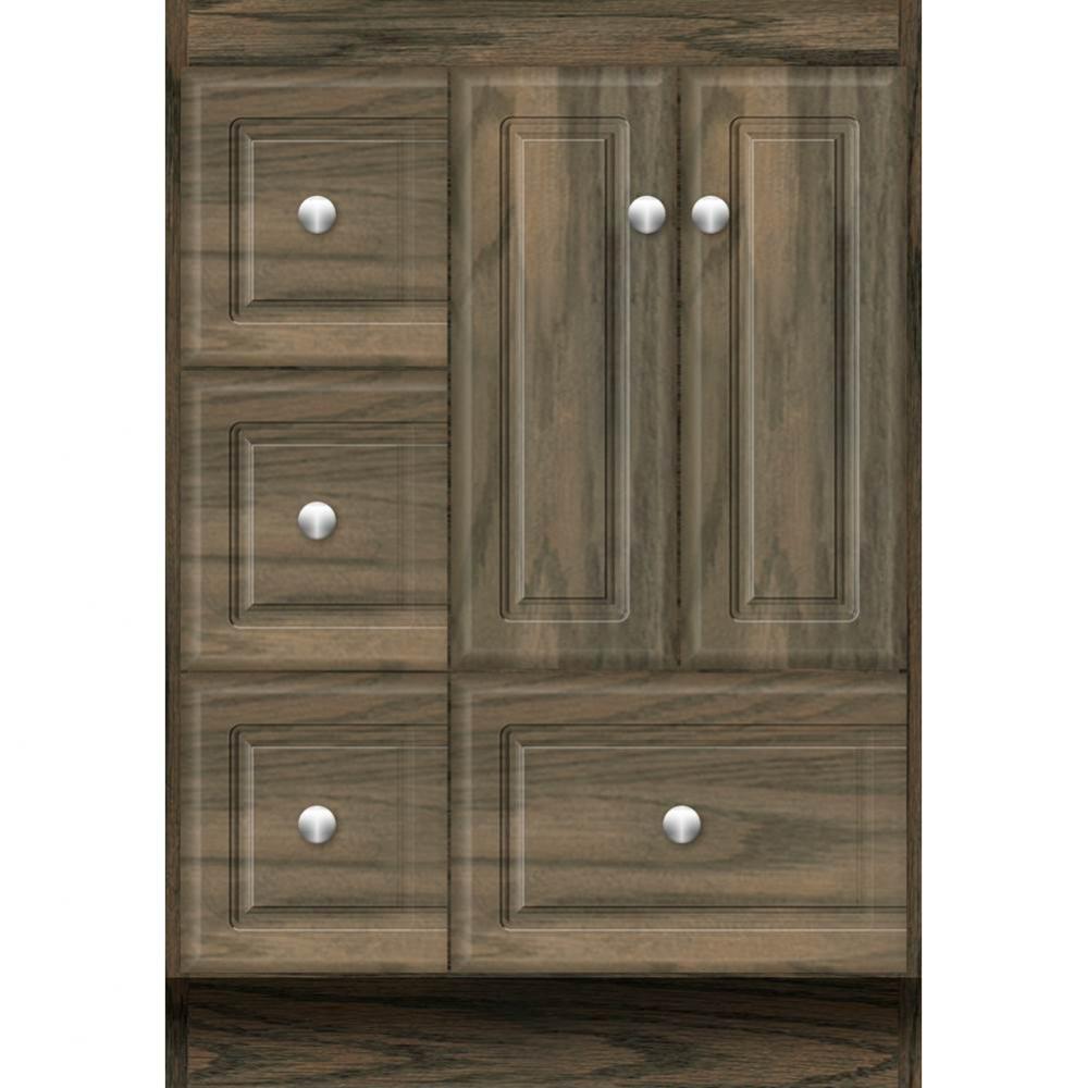 24 X 18 X 34.5 Montlake Vanity Ultra Dusky Oak Lh