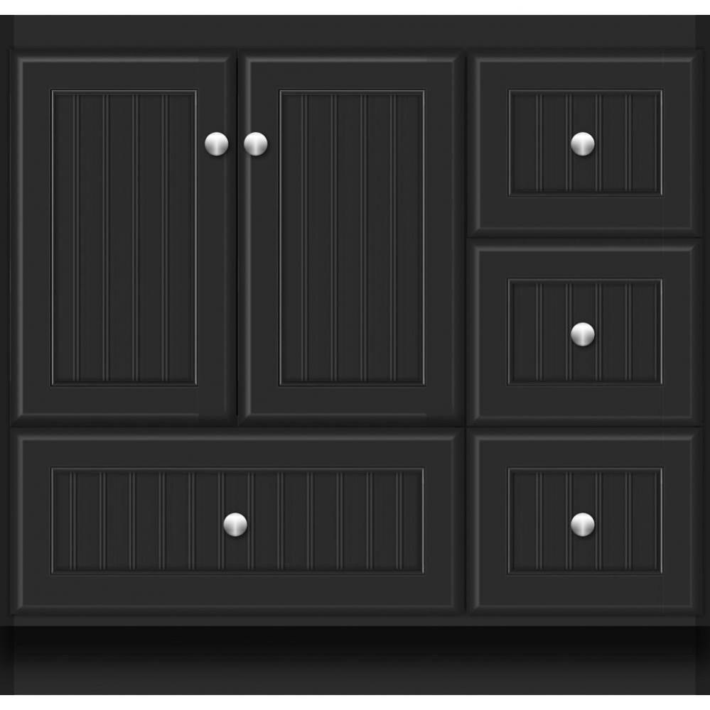 36 X 21 X 34.5 Montlake Vanity Beaded Sat Black Rh