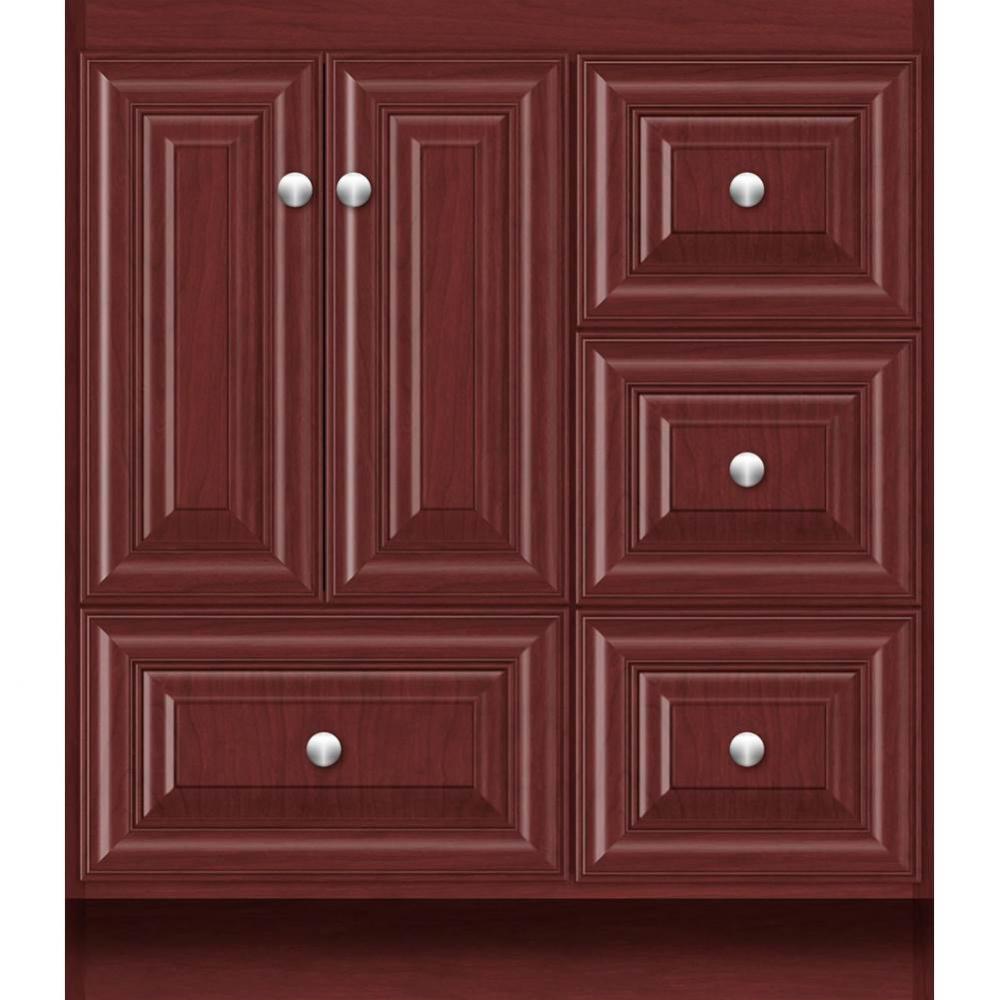 30 X 21 X 34.5 Montlake Vanity Classic Miter Dk Cherry Rh