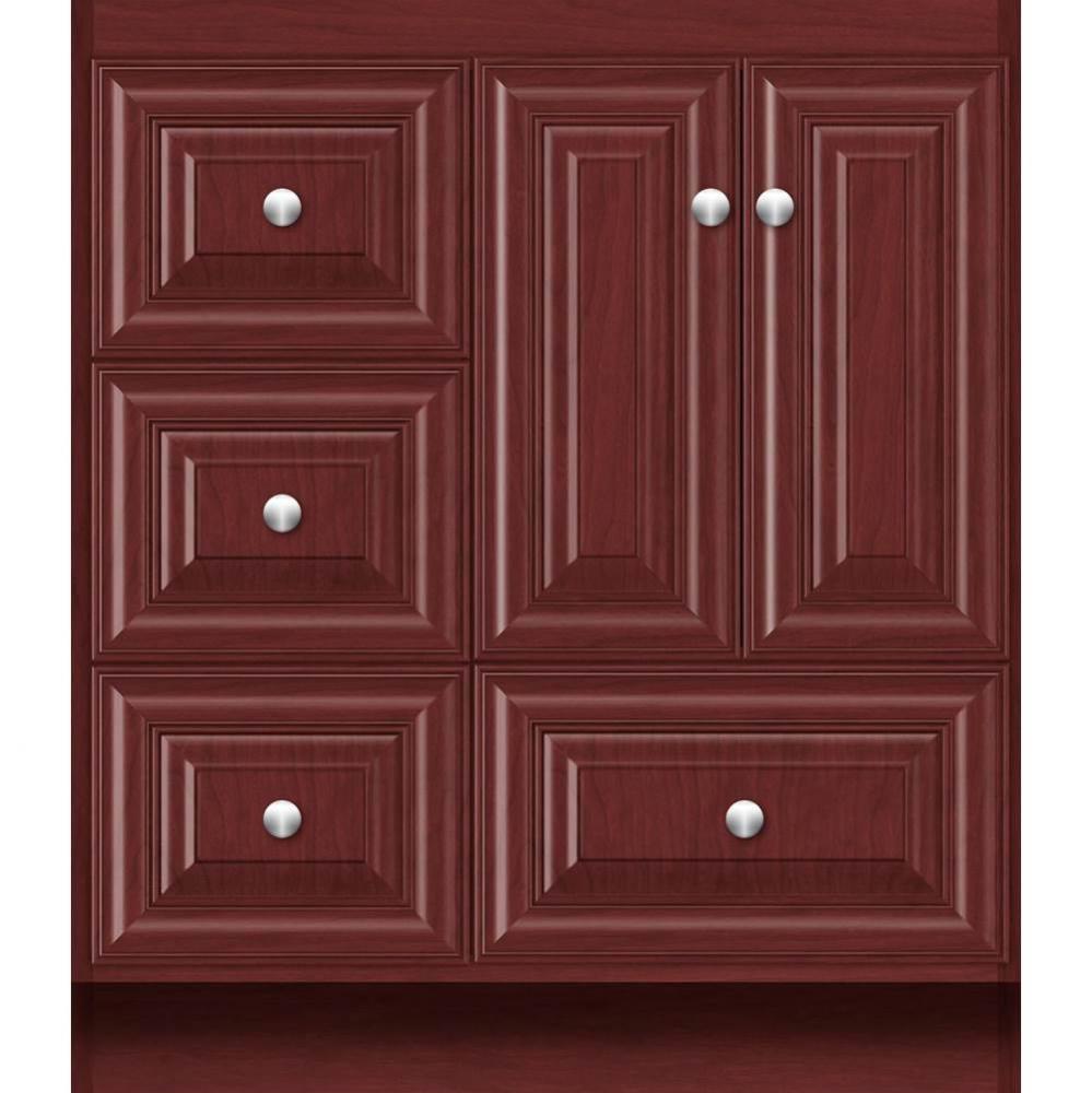 30 X 21 X 34.5 Montlake Vanity Classic Miter Dk Cherry Lh