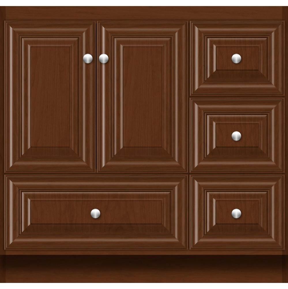 36 X 18 X 34.5 Montlake Vanity Classic Miter Pecan Cherry Rh