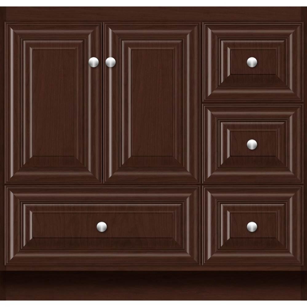 36 X 18 X 34.5 Montlake Vanity Classic Miter Choc Cherry Rh