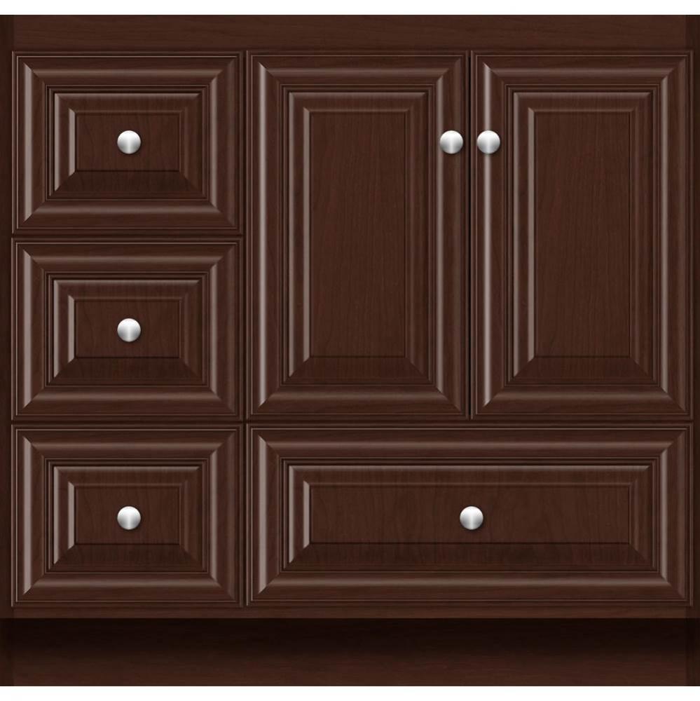 36 X 21 X 34.5 Montlake Vanity Classic Miter Choc Cherry Lh