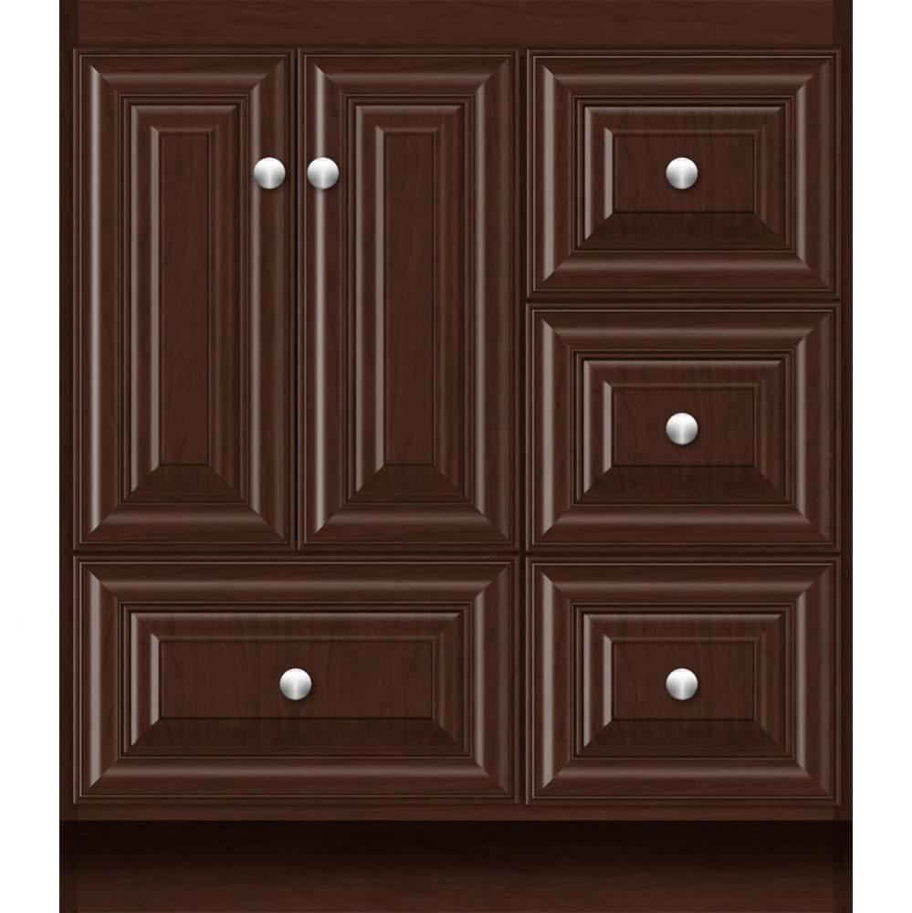 30 X 18 X 34.5 Montlake Vanity Classic Miter Choc Cherry Rh