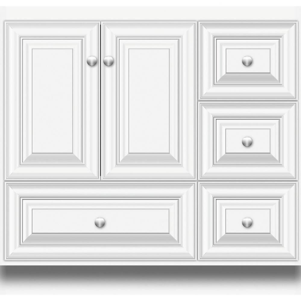 36 X 21 X 34.5 Montlake Vanity Classic Miter Sat White Rh