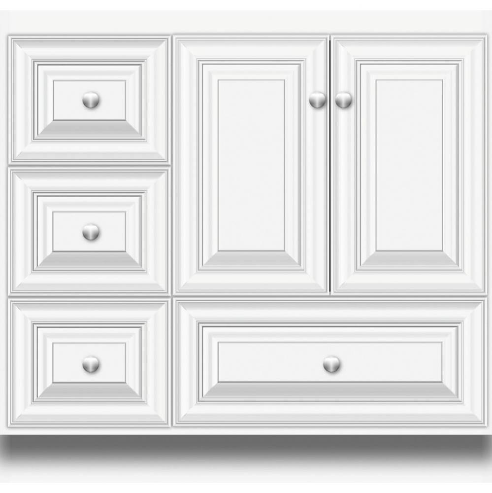 36 X 21 X 34.5 Montlake Vanity Classic Miter Sat White Lh