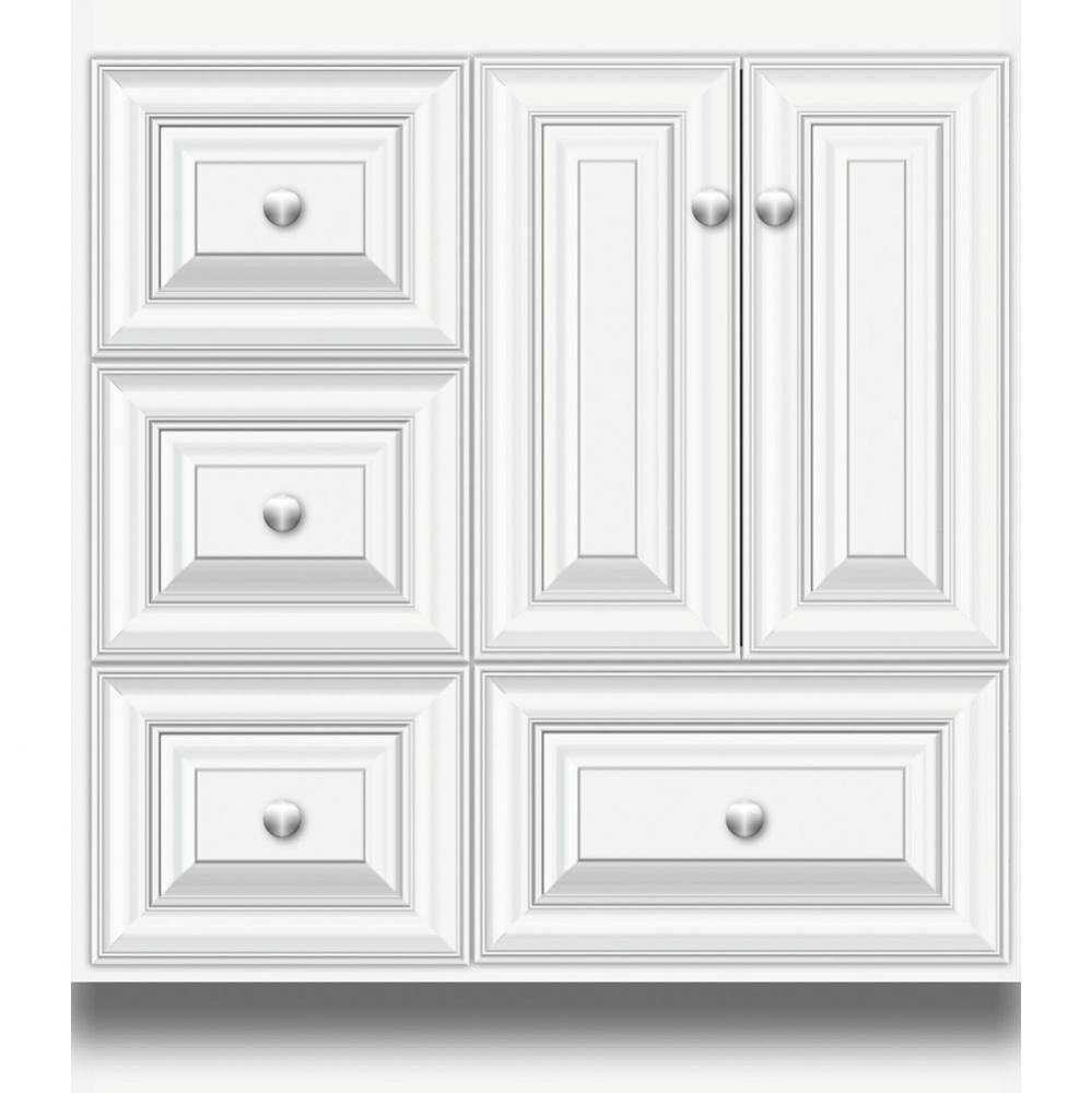 30 X 18 X 34.5 Montlake Vanity Classic Miter Sat White Lh