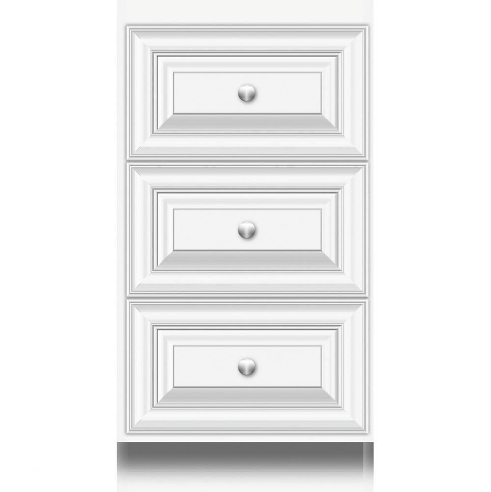 18 X 21 X 34.5 Montlake Drawer Bank Classic Miter Sat White