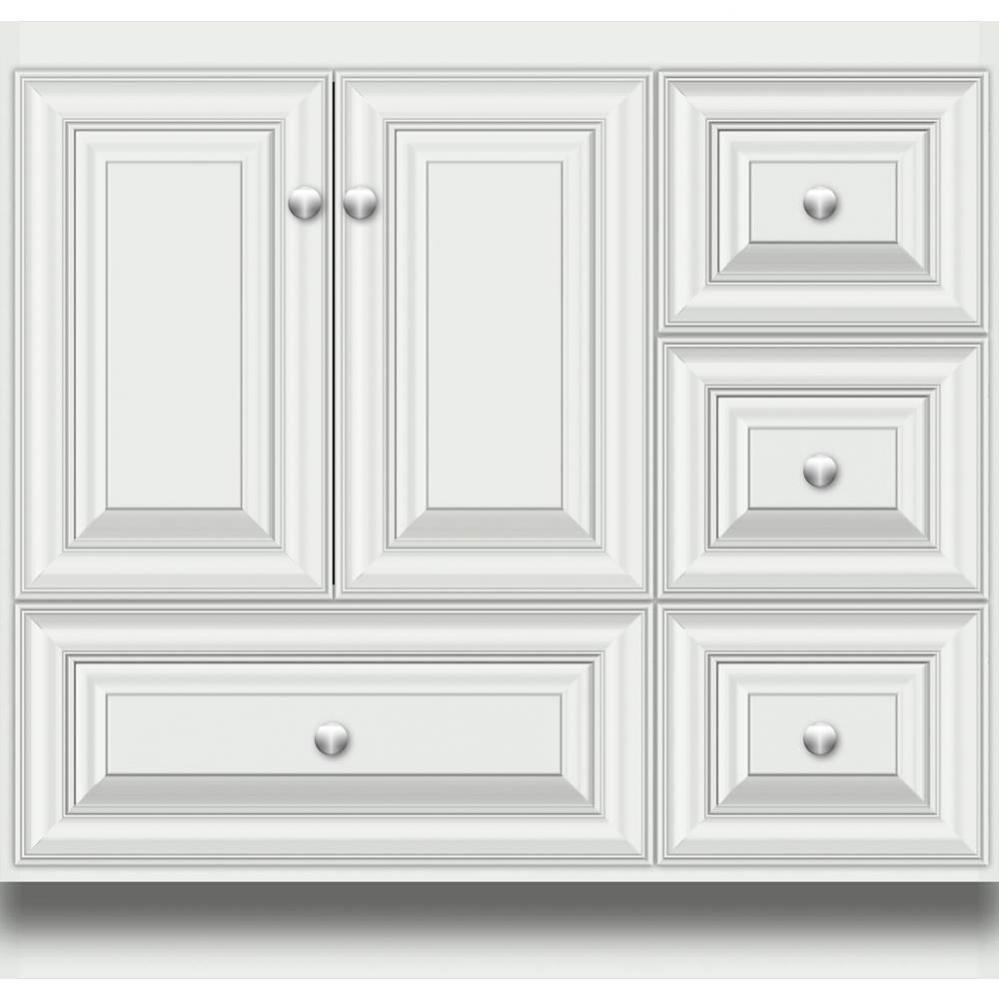 36 X 18 X 34.5 Montlake Vanity Classic Miter Powder Grey Rh