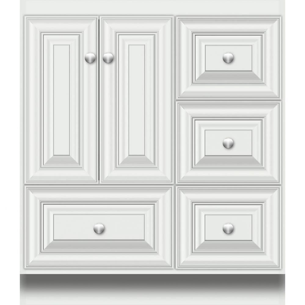 30 X 21 X 34.5 Montlake Vanity Classic Miter Powder Grey Rh