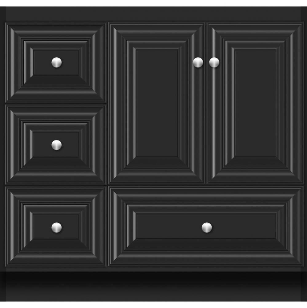 36 X 21 X 34.5 Montlake Vanity Classic Miter Sat Black Lh