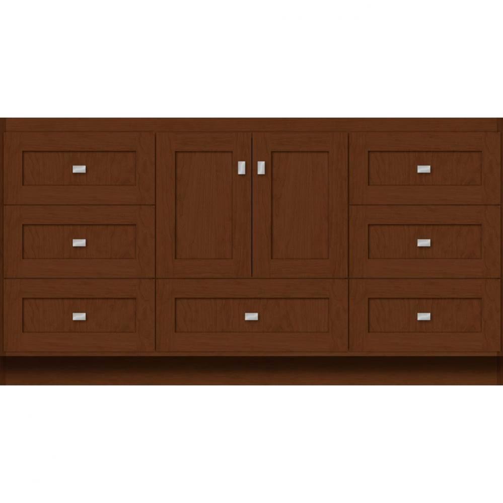 60 X 21 X 32 Montlake Vanity Shaker Pecan Cherry Sb