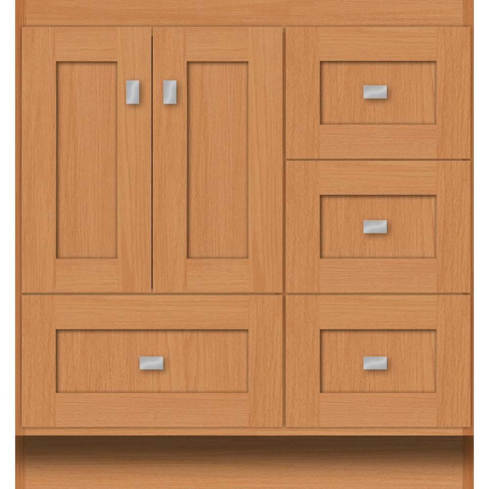 30 X 21 X 32 Montlake Vanity Shaker Nat Oak Rh