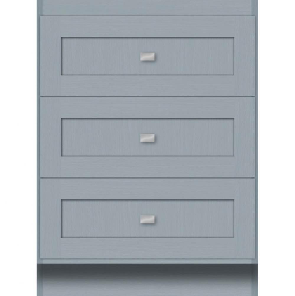 24 X 21 X 32 Montlake Drawer Bank Shaker Silver Oak