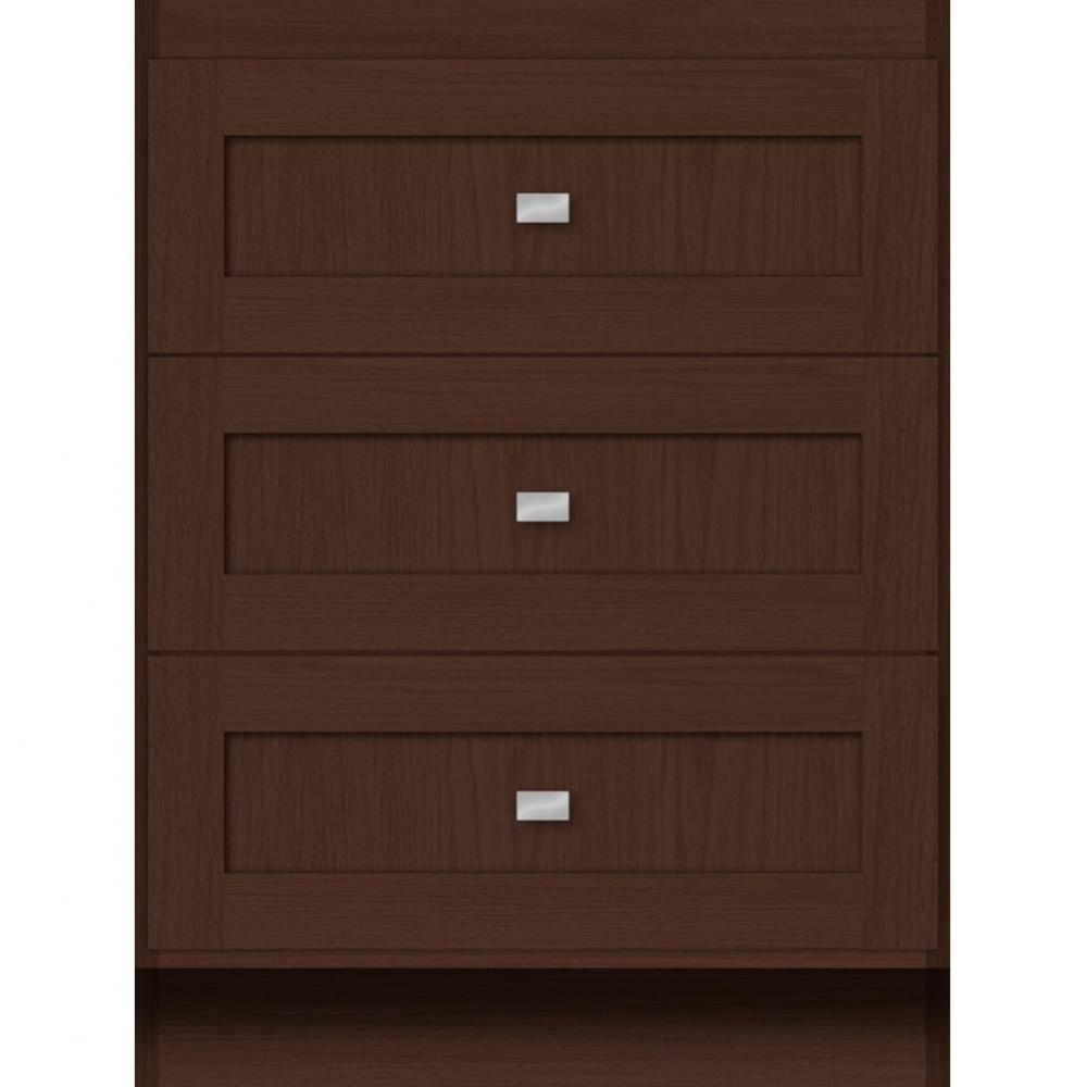 24 X 18 X 32 Montlake Drawer Bank Shaker Choc Oak