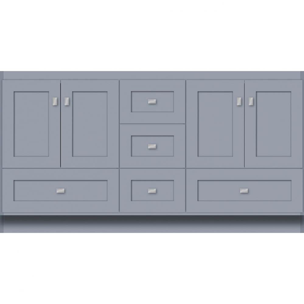 60 X 18 X 32 Montlake Vanity Shaker Sat Silver Db