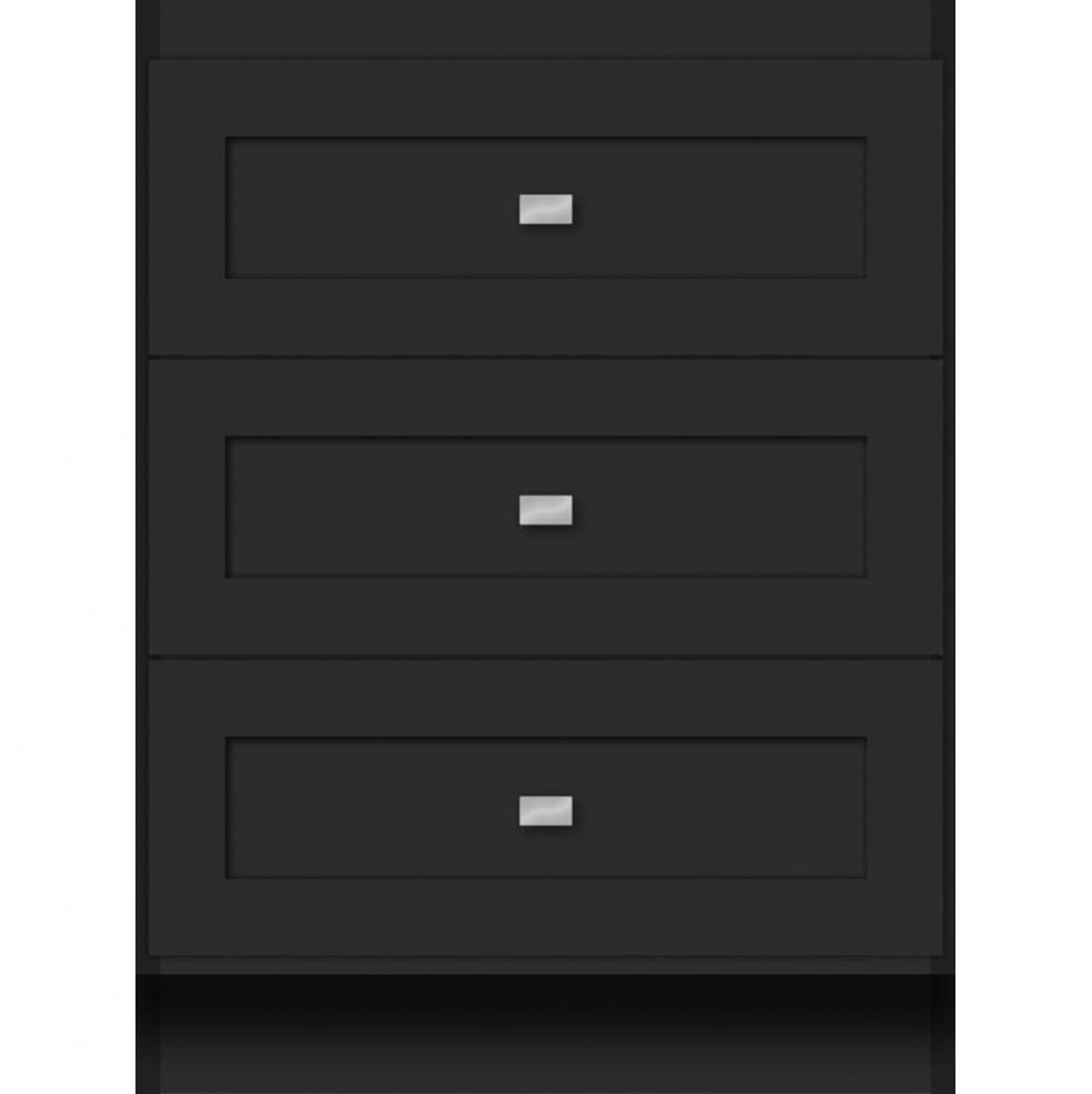 24 X 21 X 32 Montlake Drawer Bank Shaker Sat Black