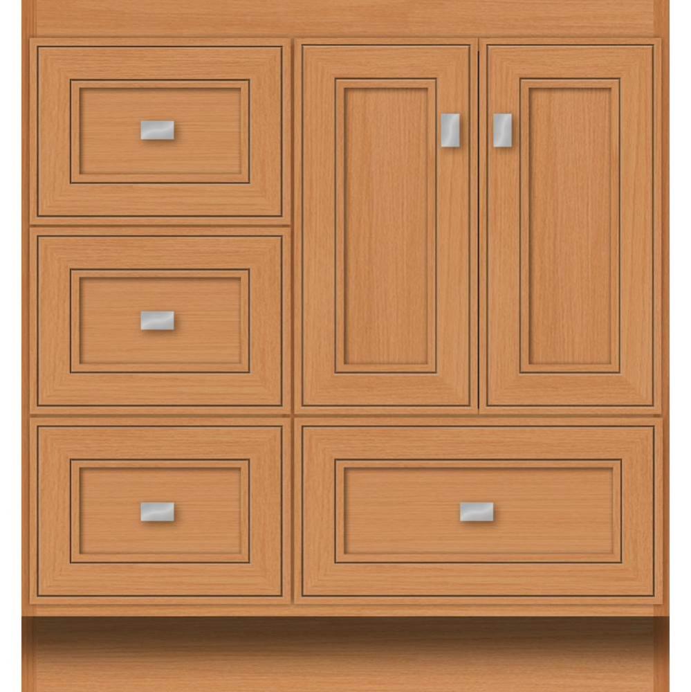 30 X 21 X 32 Montlake Vanity Deco Miter Nat Oak Lh