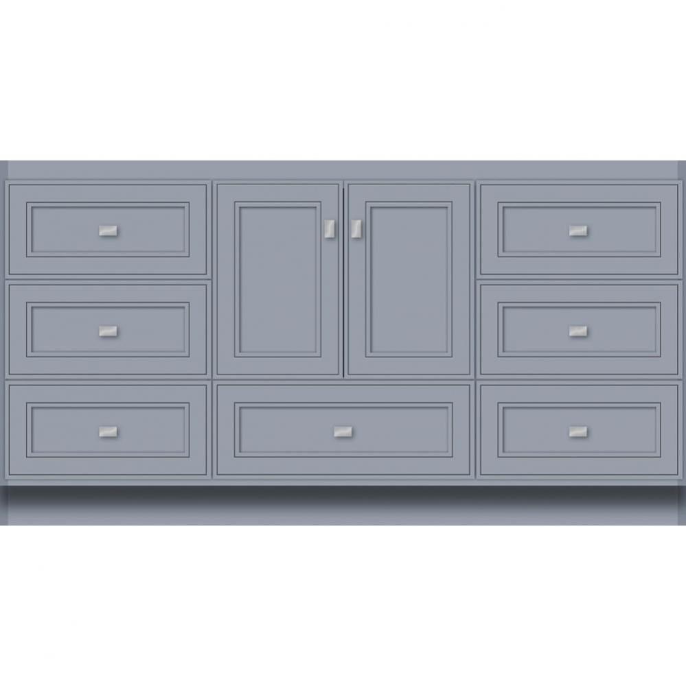 60 X 18 X 32 Montlake Vanity Deco Miter Sat Silver Sb