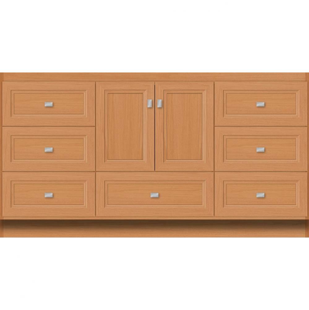 60 X 18 X 32 Montlake Vanity Ogee Miter Nat Oak Sb