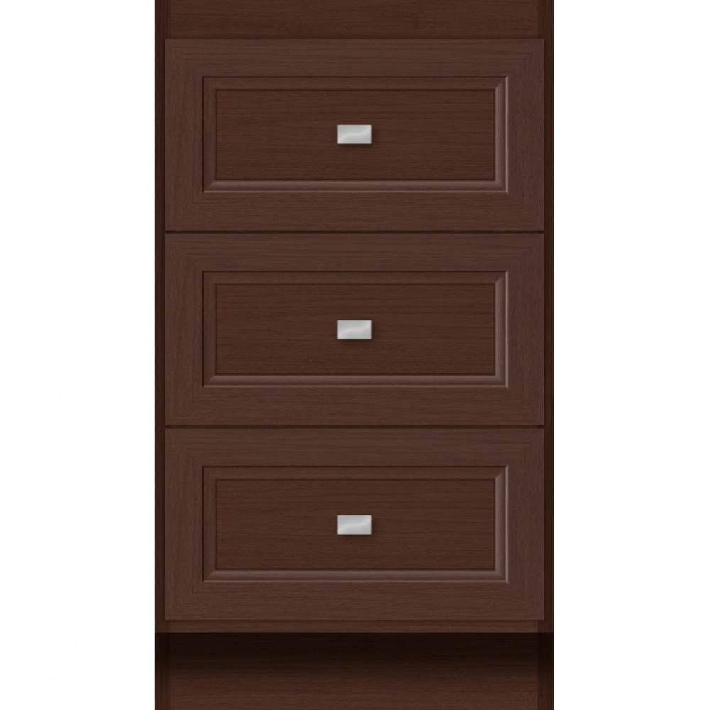 18 X 18 X 32 Montlake Drawer Bank Ogee Miter Choc Oak