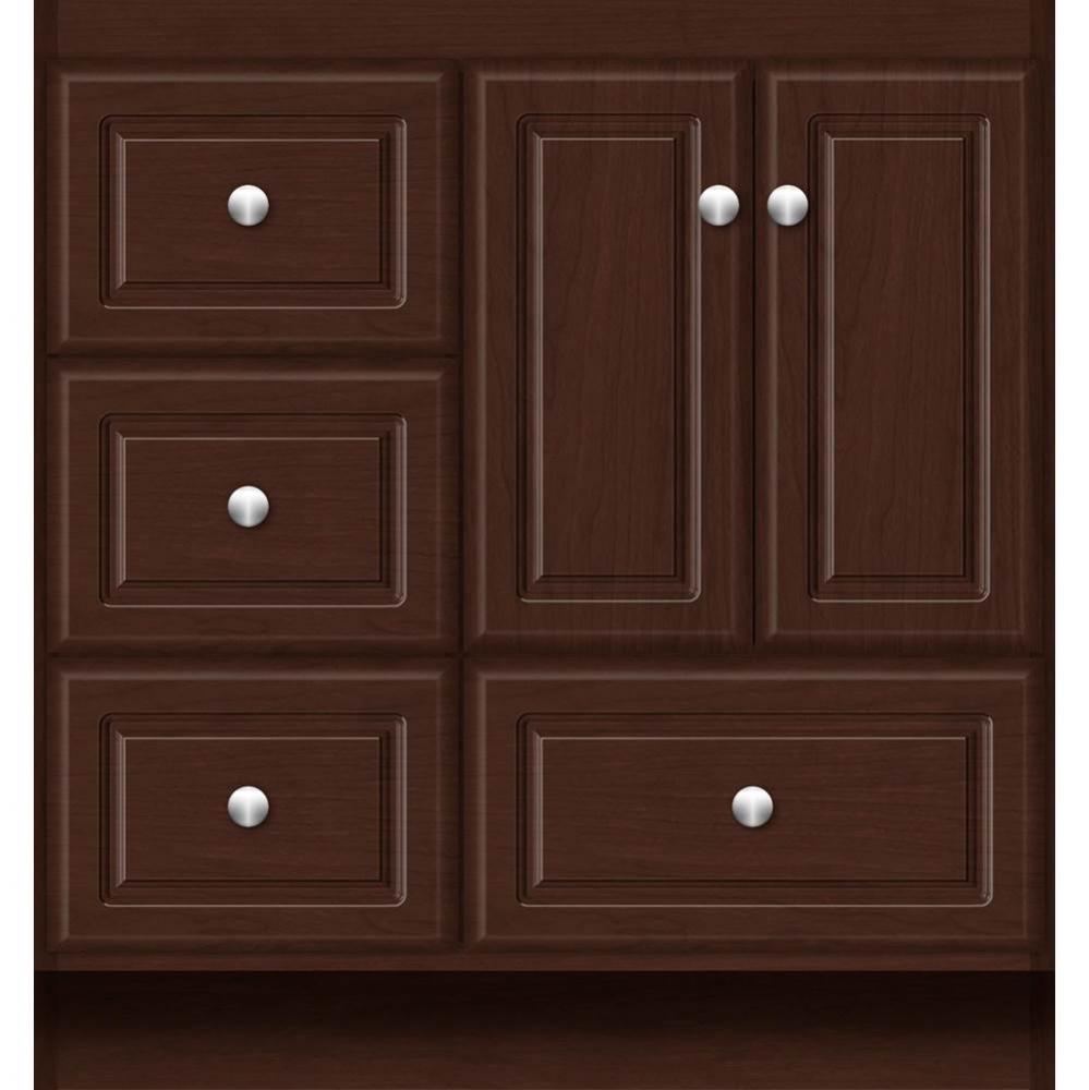 30 X 21 X 32 Montlake Vanity Ultra Choc Cherry Lh