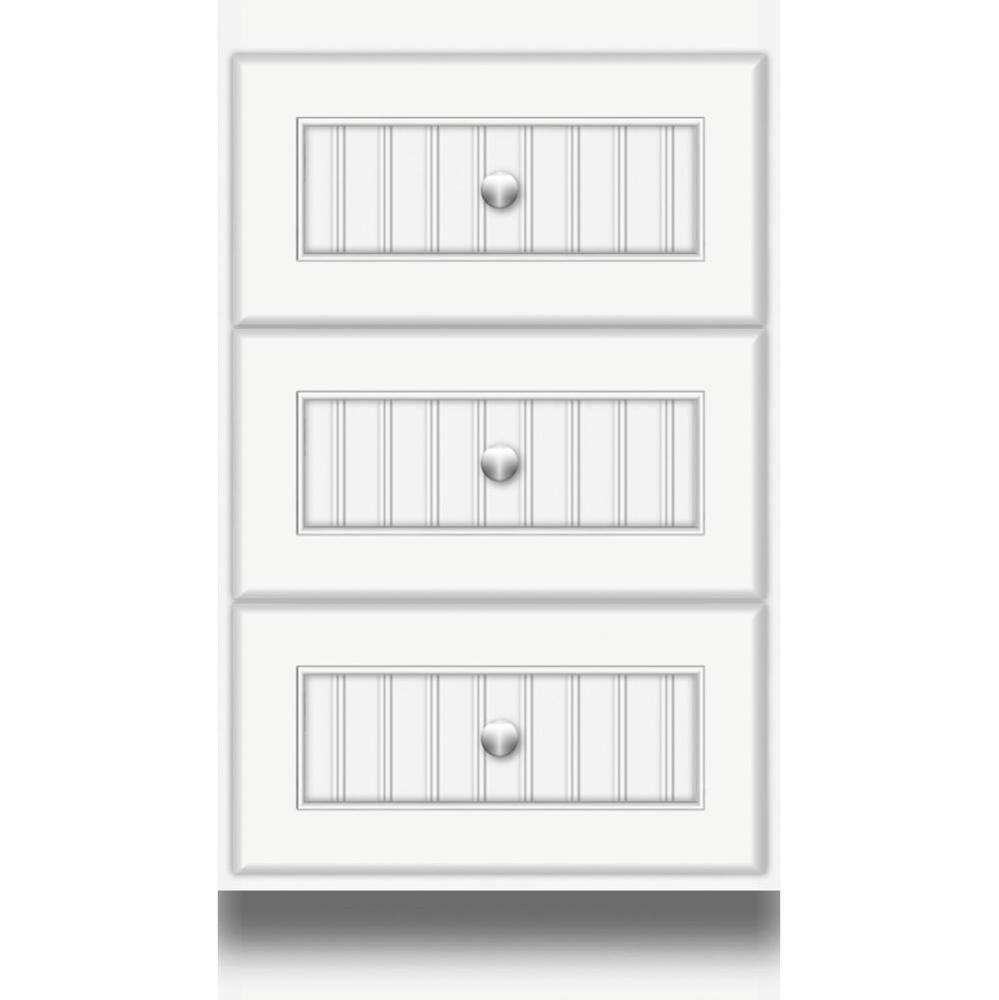 18 X 21 X 32 Montlake Drawer Bank Beaded Sat White