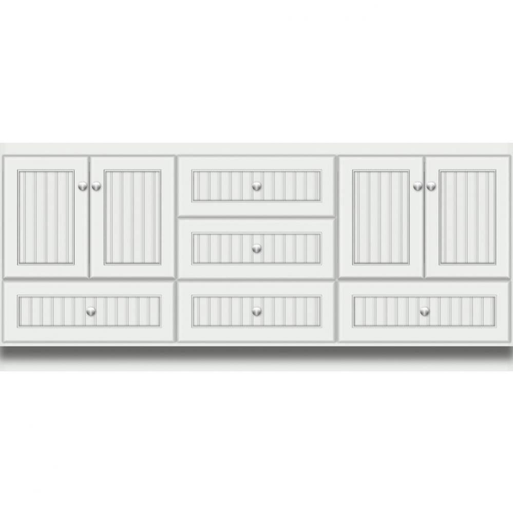 72 X 18 X 32 Montlake Vanity Beaded Powder Grey Db