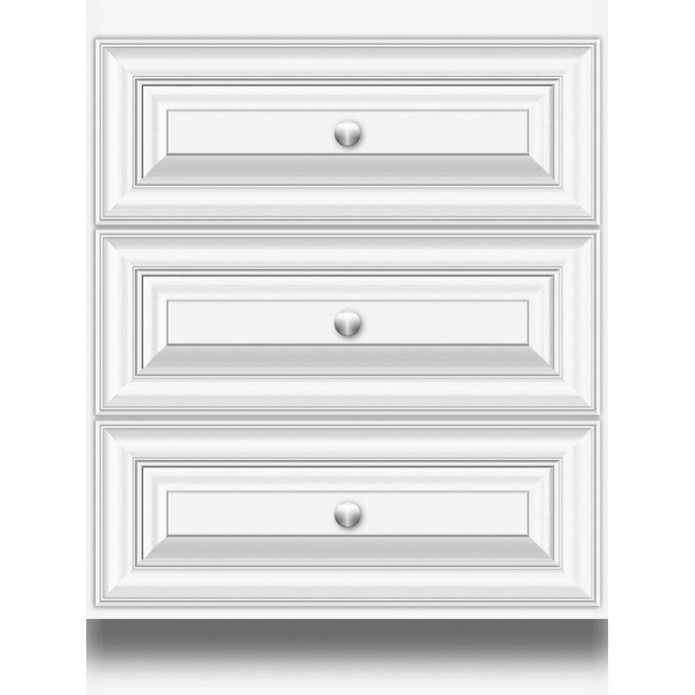 24 X 18 X 32 Montlake Drawer Bank Classic Miter Sat White