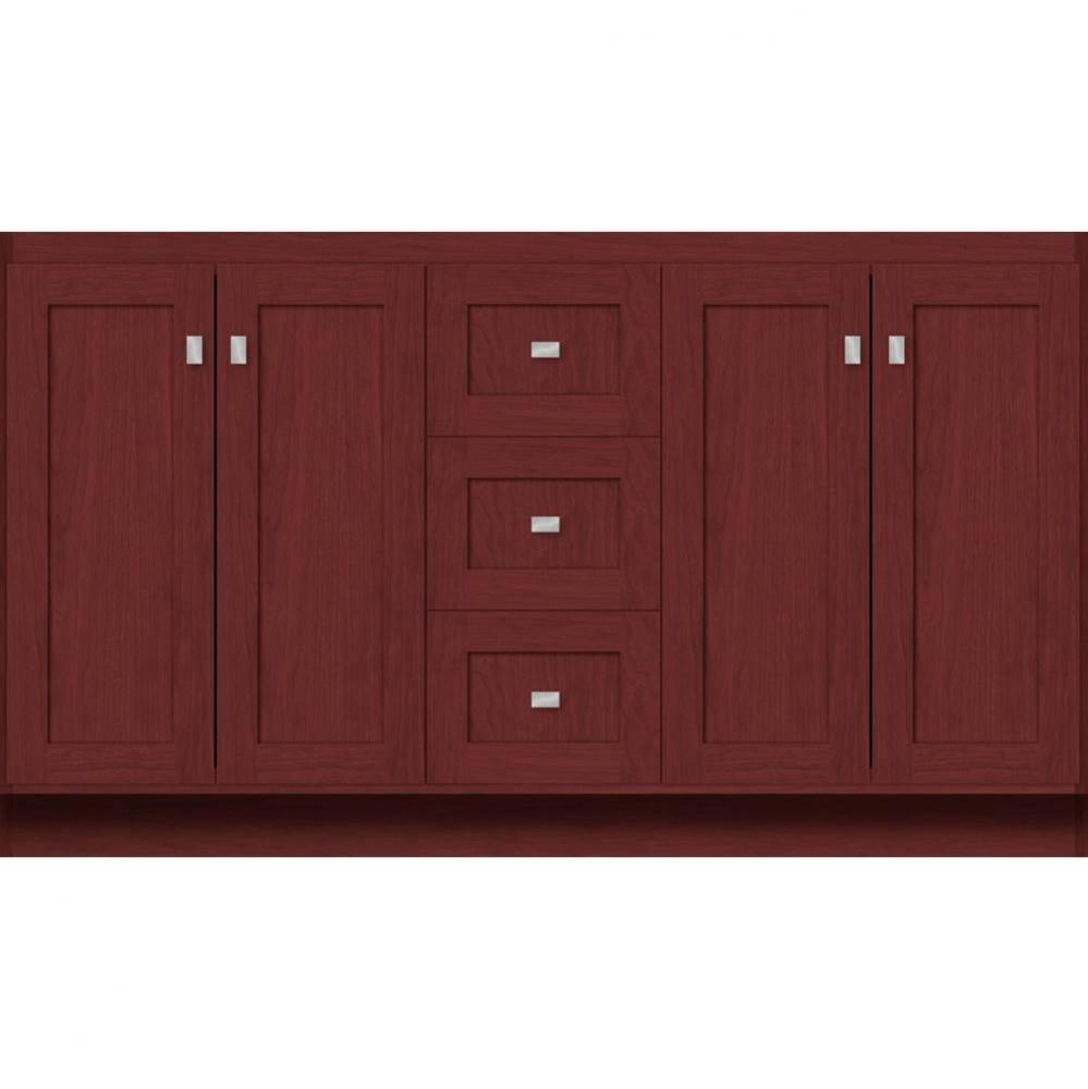 60 X 18 X 34.5 Montlake View Vanity Shaker Dk Cherry Db