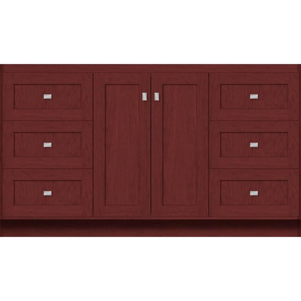 60 X 21 X 34.5 Montlake View Vanity Shaker Dk Cherry Sb