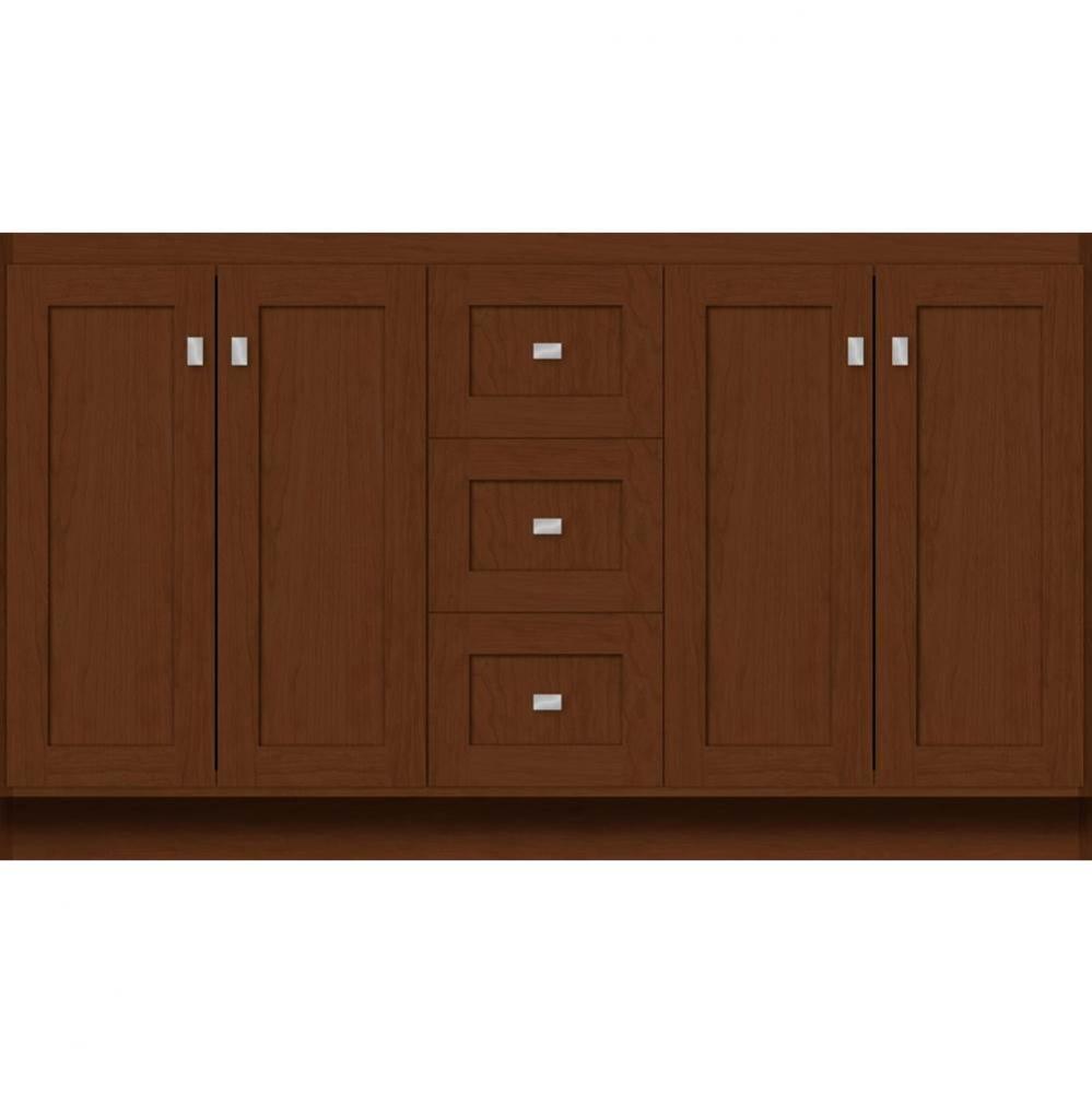 60 X 21 X 34.5 Montlake View Vanity Shaker Pecan Cherry Db