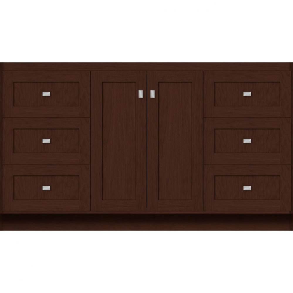 60 X 18 X 34.5 Montlake View Vanity Shaker Choc Cherry Sb