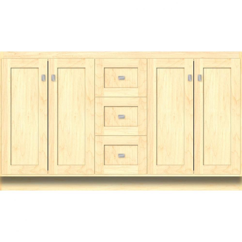 60 X 18 X 34.5 Montlake View Vanity Shaker Nat Maple Db