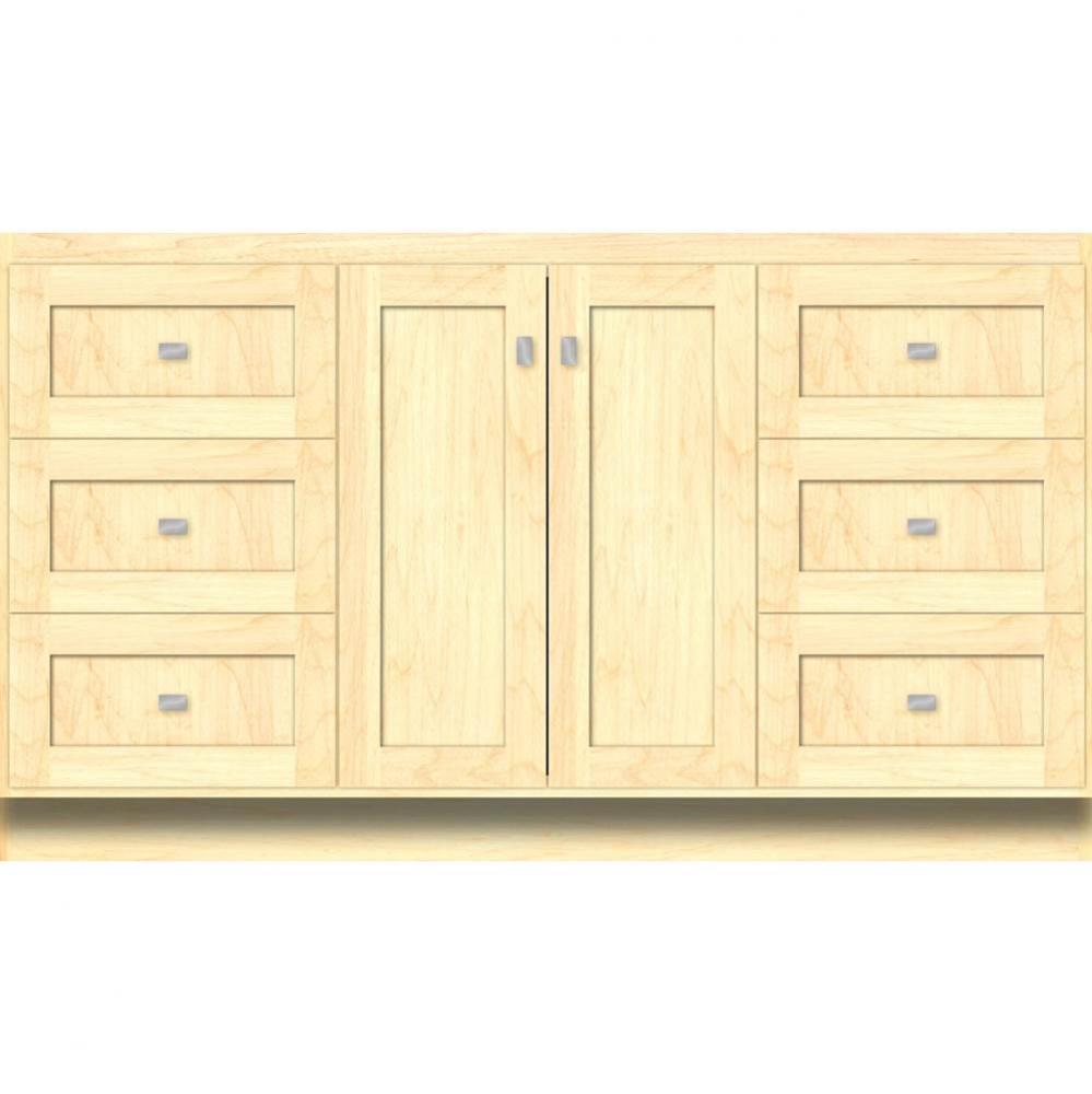 60 X 21 X 34.5 Montlake View Vanity Shaker Nat Maple Sb