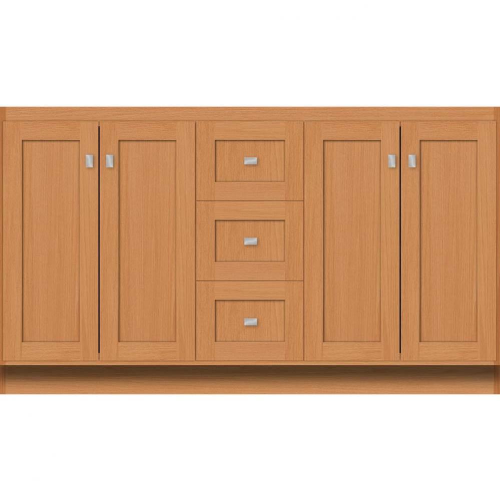 60 X 18 X 34.5 Montlake View Vanity Shaker Nat Oak Db