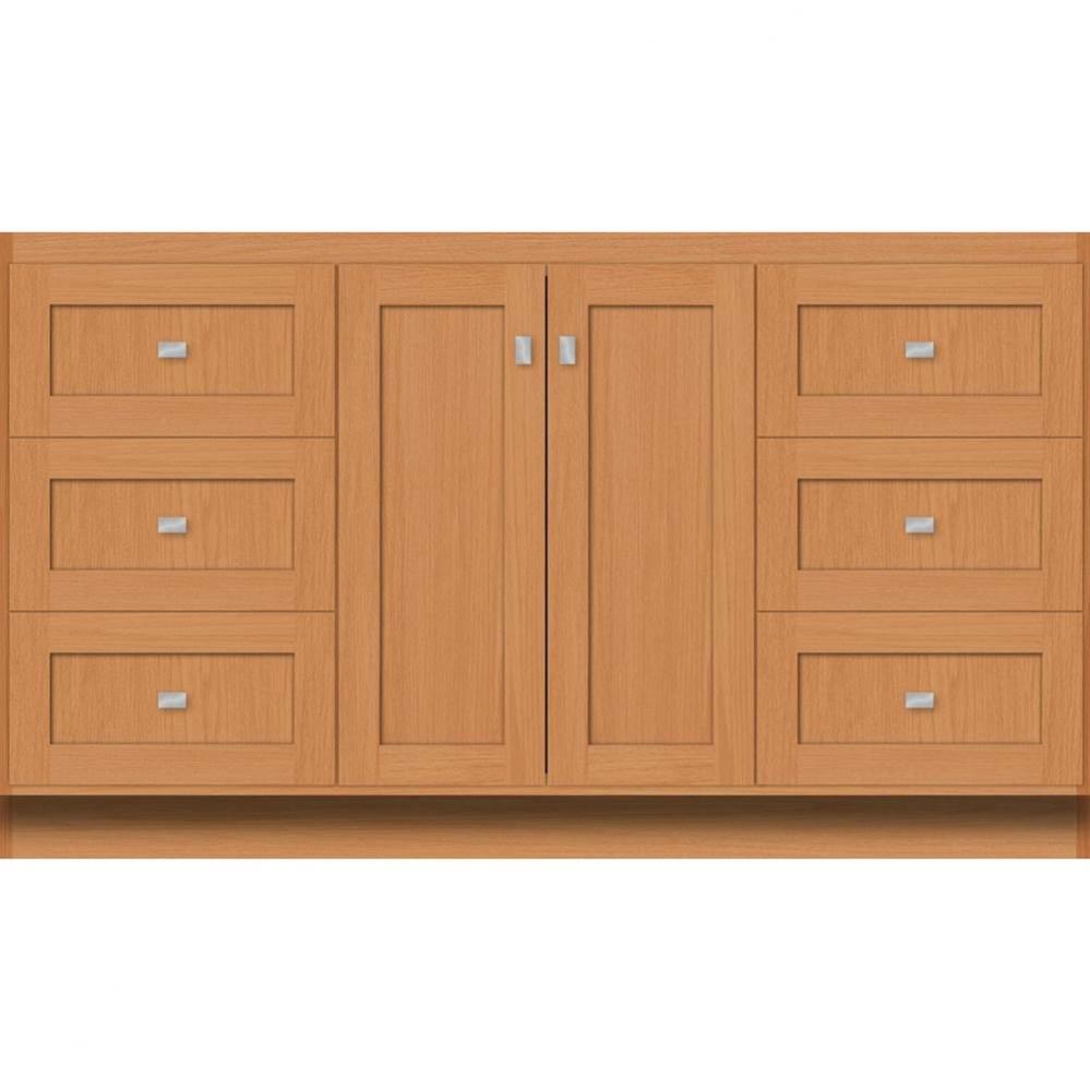 60 X 21 X 34.5 Montlake View Vanity Shaker Nat Oak Sb